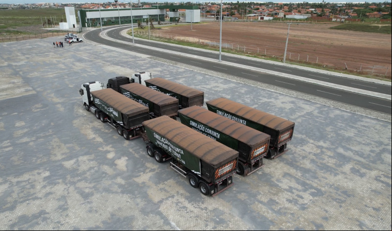 Simulação com 50 toneladas de minério avalia logística entre Piripiri e Porto Piauí