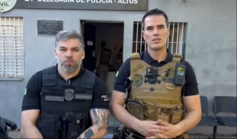 Delegado Matheus Zanatta e do Delegado André Moreno - (Reprodução/ SSP -PI)
